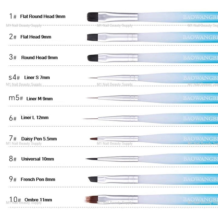 BW Ins Blue Nail Art Gel Brush Series