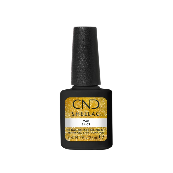 CND Shellac 24K gold glitter gel polish, 0.42 fl oz (12.5 ml) bottle