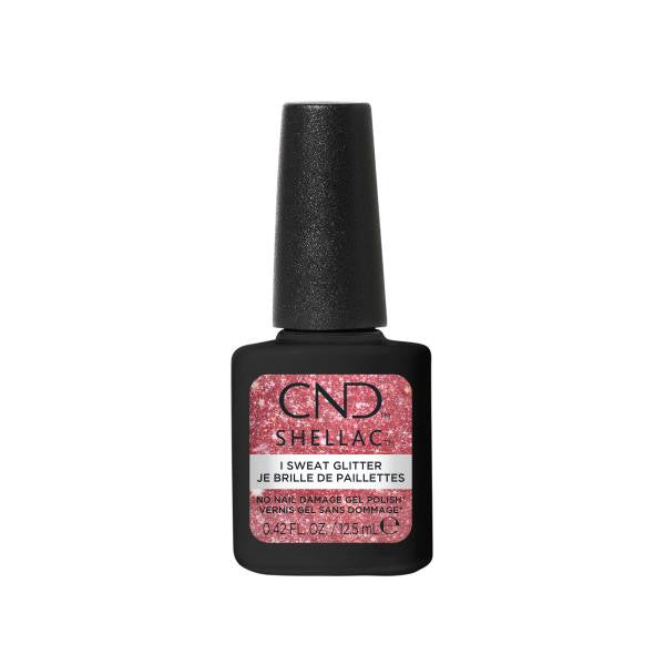 CND Shellac I Sweat Glitter pink glitter gel polish, 0.42 fl oz (12.5 ml) bottle