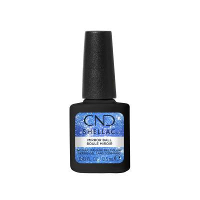CND Shellac Mirror Ball blue glitter gel polish, 0.42 fl oz (12.5 ml) bottle