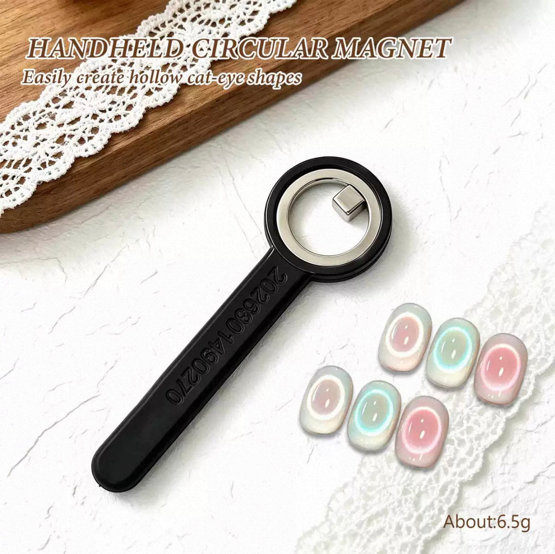 Circular Nail Art Magnet - Black