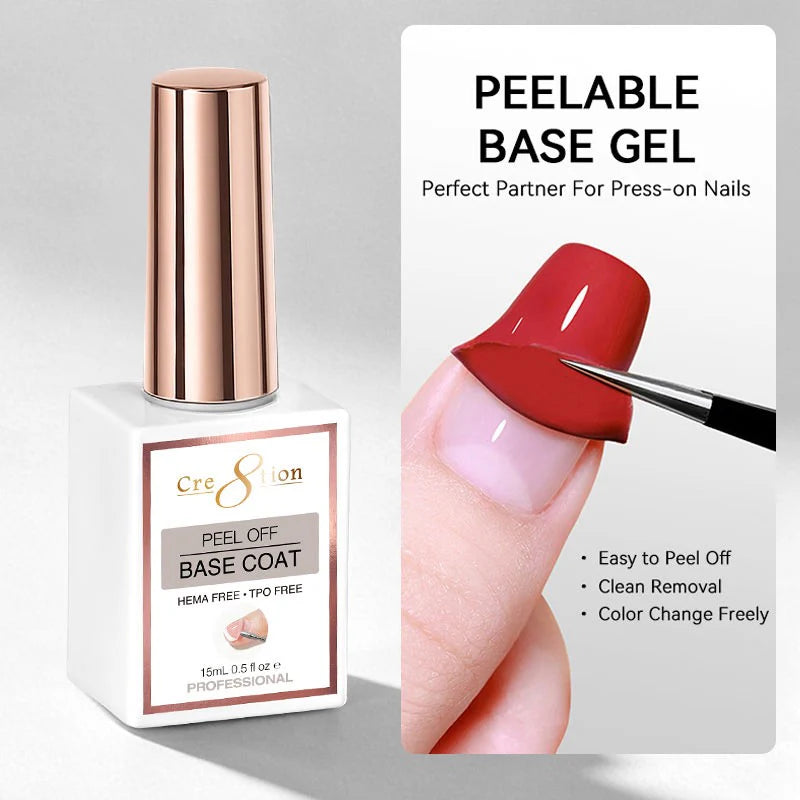 Cre8tion Peel Off Base Coat 0.5oz - Gel Base Coat (view 2)