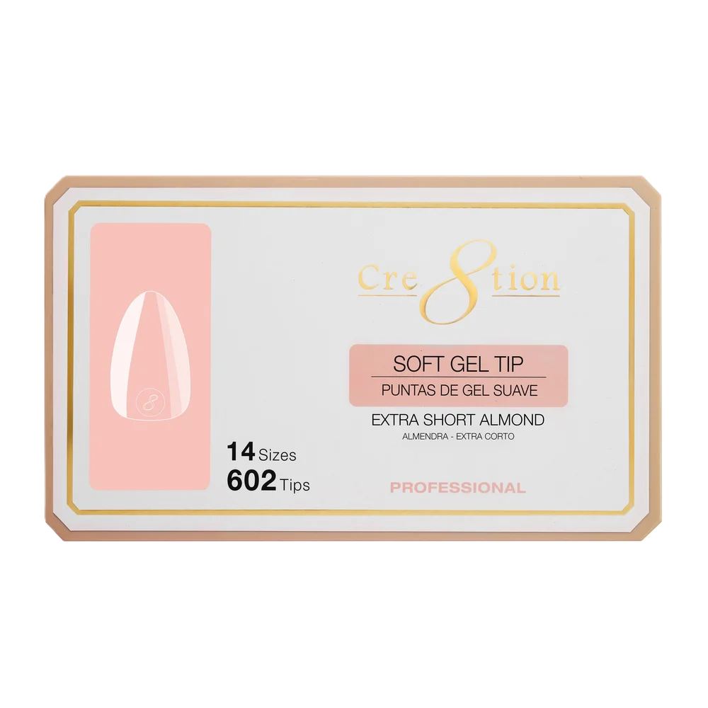 Cre8tion Soft Tips 14 Kích cỡ - Hạnh nhân