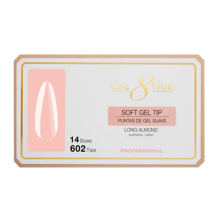 Cre8tion Soft Tips 14 Kích cỡ - Hạnh nhân