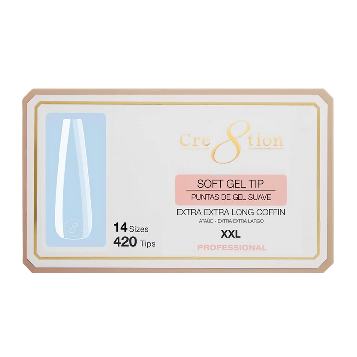 Cre8tion Soft Tips 14 Sizes - Coffin
