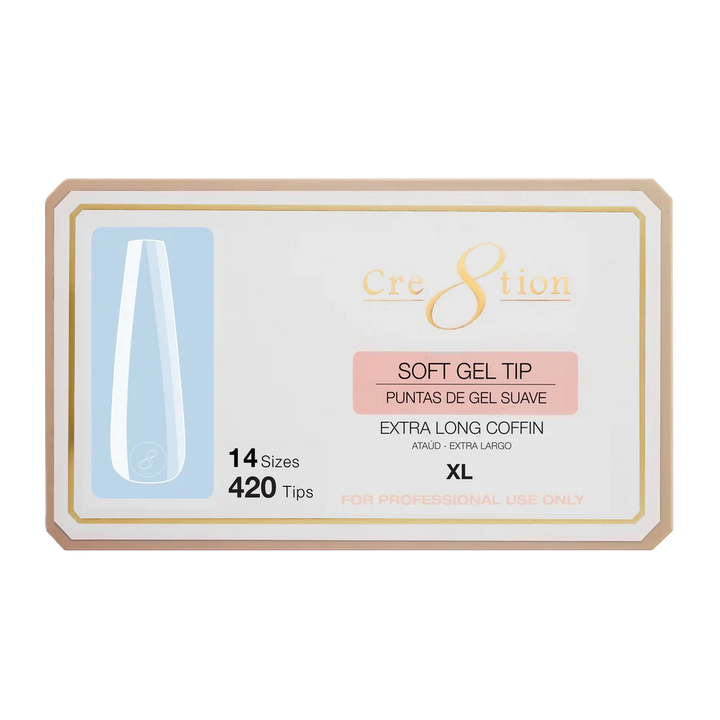 Cre8tion Soft Tips 14 Sizes - Coffin
