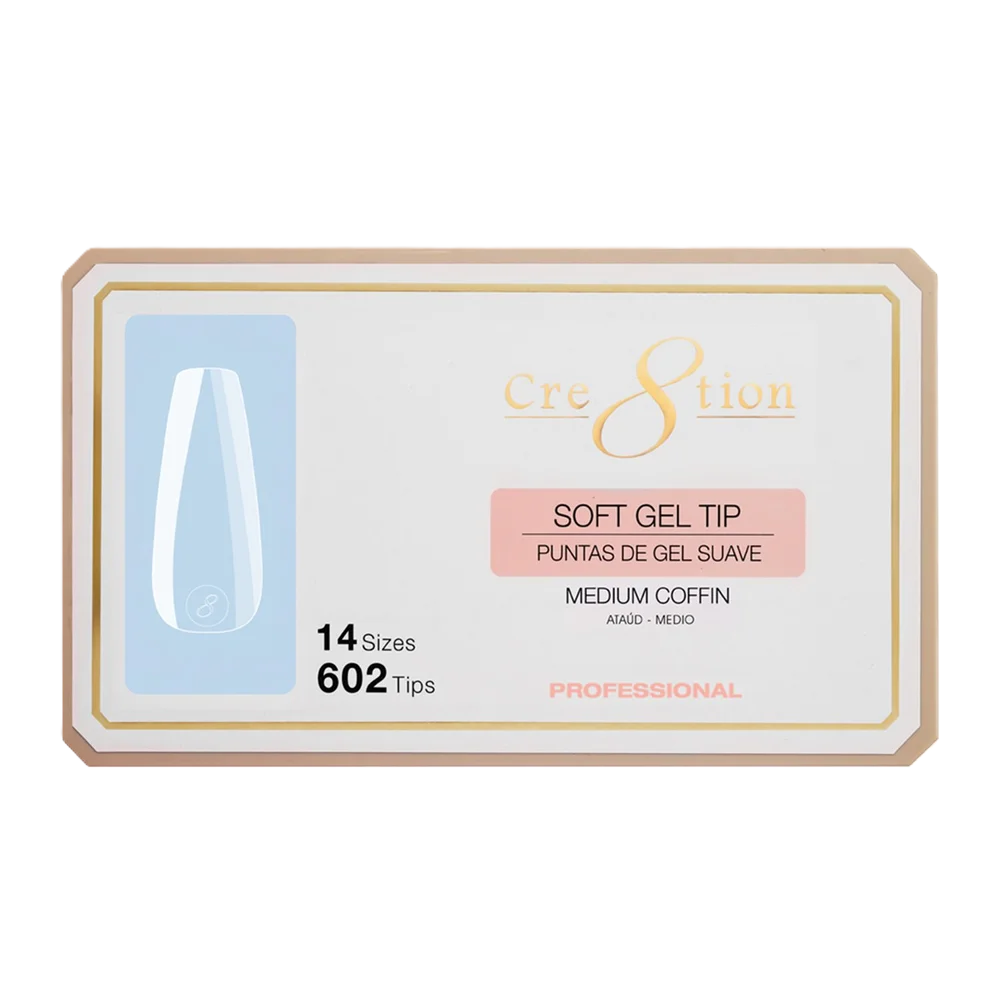 Cre8tion Soft Tips 14 Sizes - Coffin