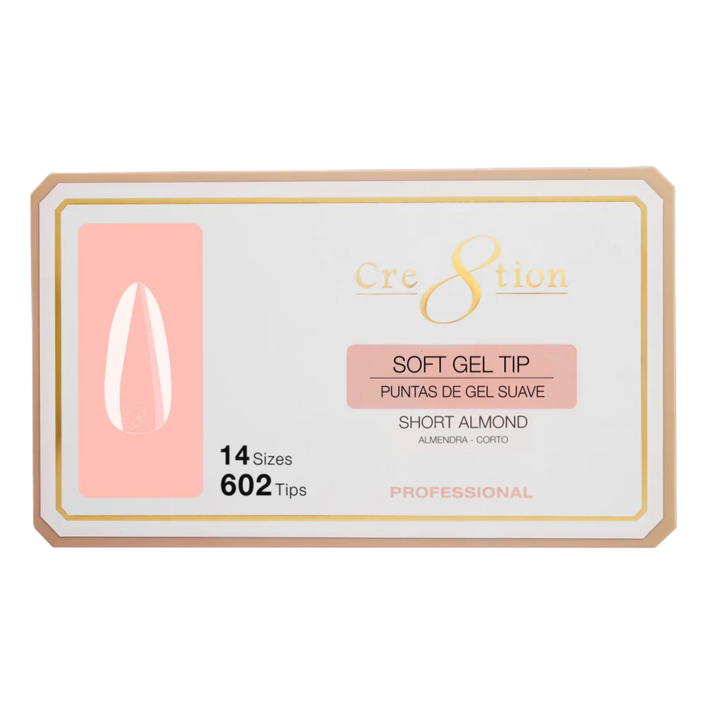Cre8tion Soft Tips 14 Kích cỡ - Hạnh nhân