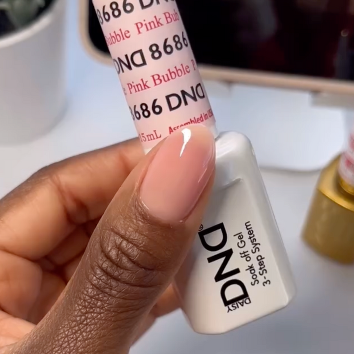 DND DUO GEL MATCHING COLOR 8686 (3456) Pink Bubble