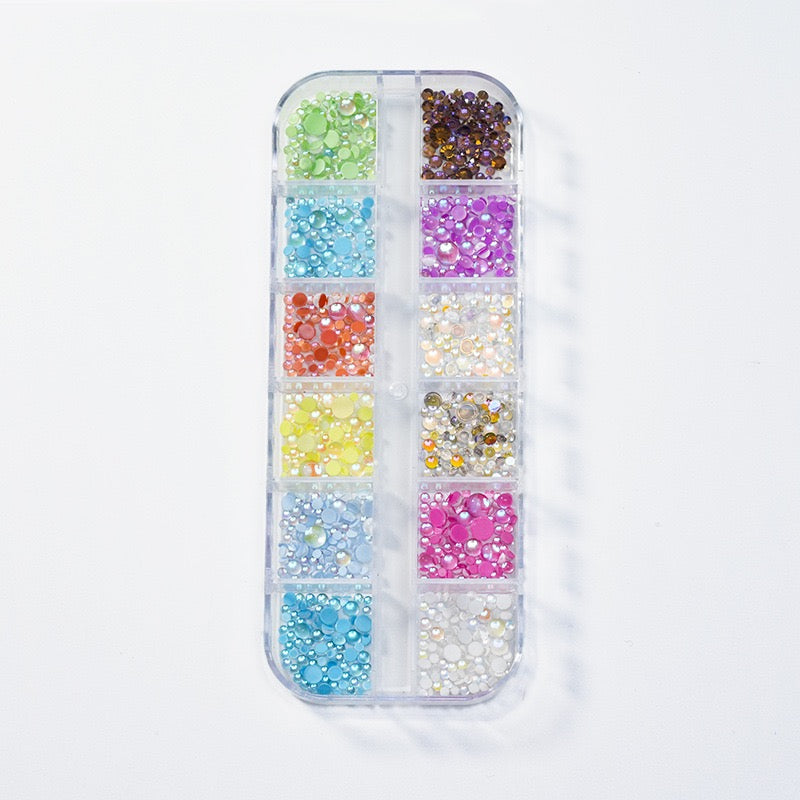 12 Grids Assorted  Nail Accessories - 1