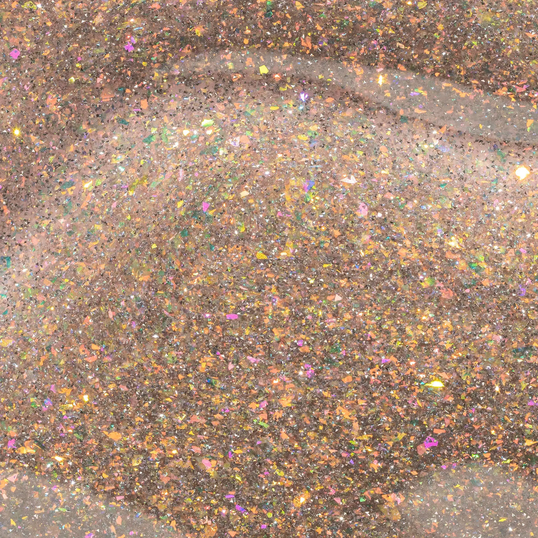 Aprés Flash Glitter Astral Gel Couleur FG04 Santo My Palo - glitter close-up