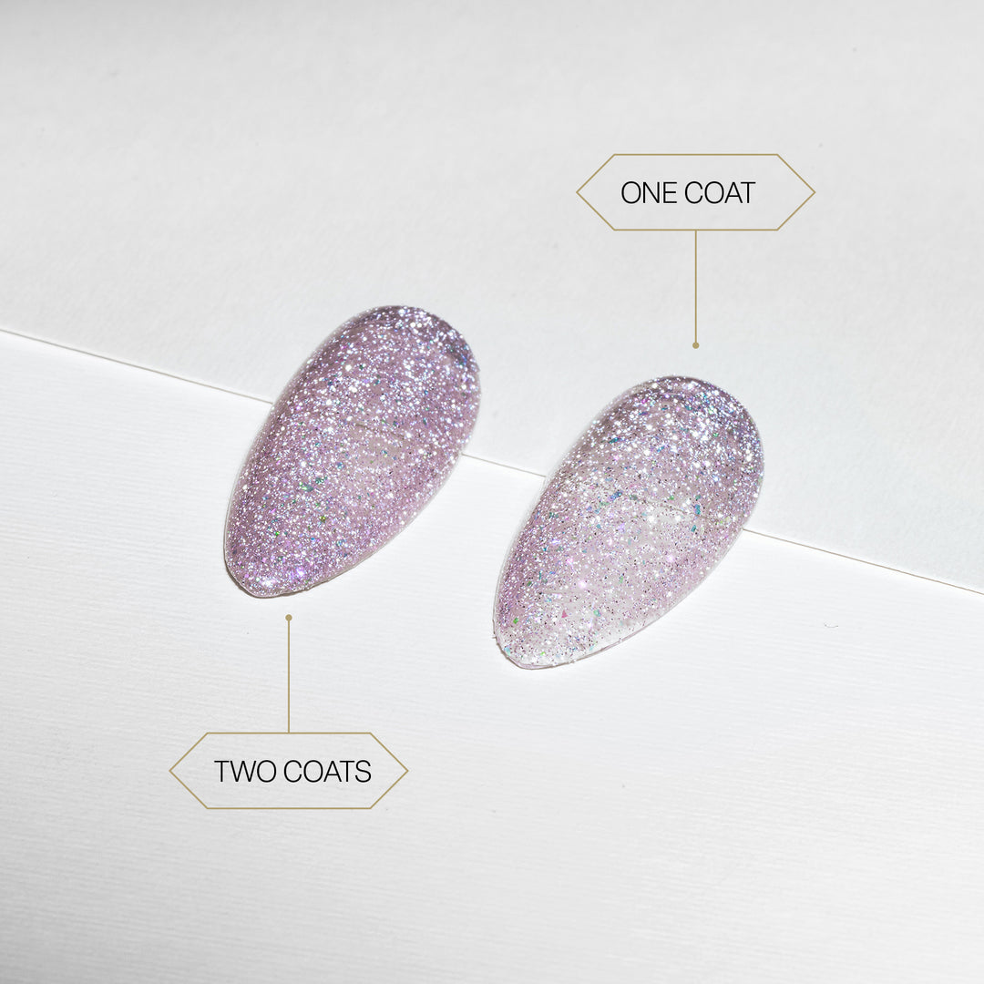 Aprés Flash Glitter Astral Gel Couleur FG06 Karma Is A... - swatch
