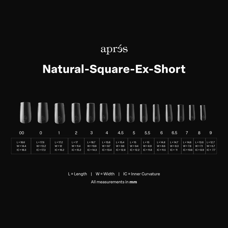 Hộp đầu móng GEL-X® Natural Square Extra Short - Cỡ nhỏ (280 chiếc)