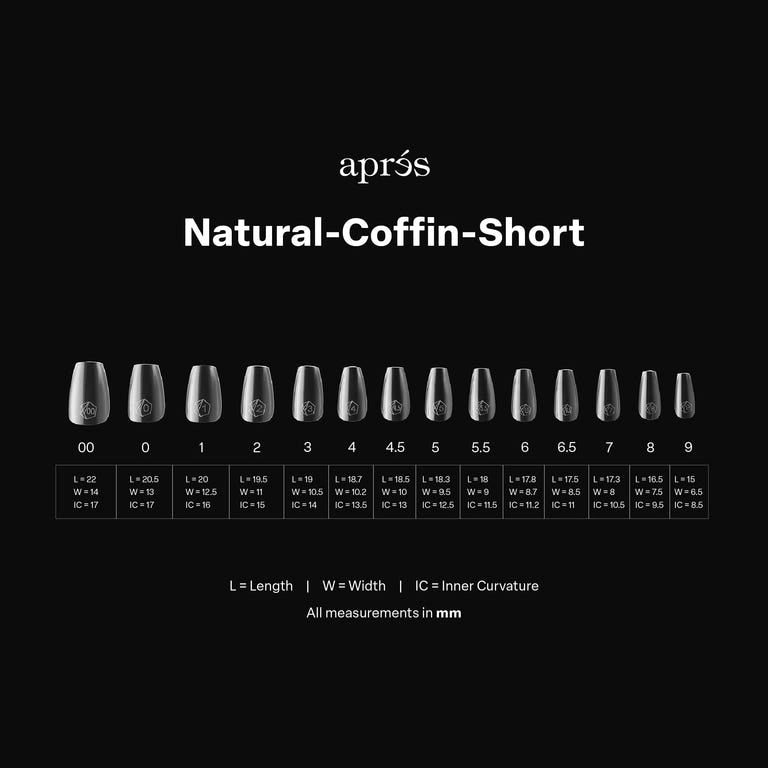 Hộp móng giả GEL-X® Natural Coffin ngắn - Mini (280 cái)