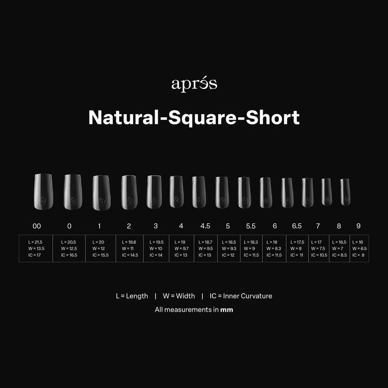 GEL-X® Natural Square Ngắn - Hộp Đầu Móng Nhỏ (280 chiếc)