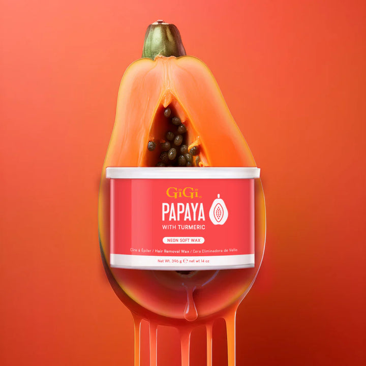 GiGi Neon Soft  Wax  - Papaya 14oz
