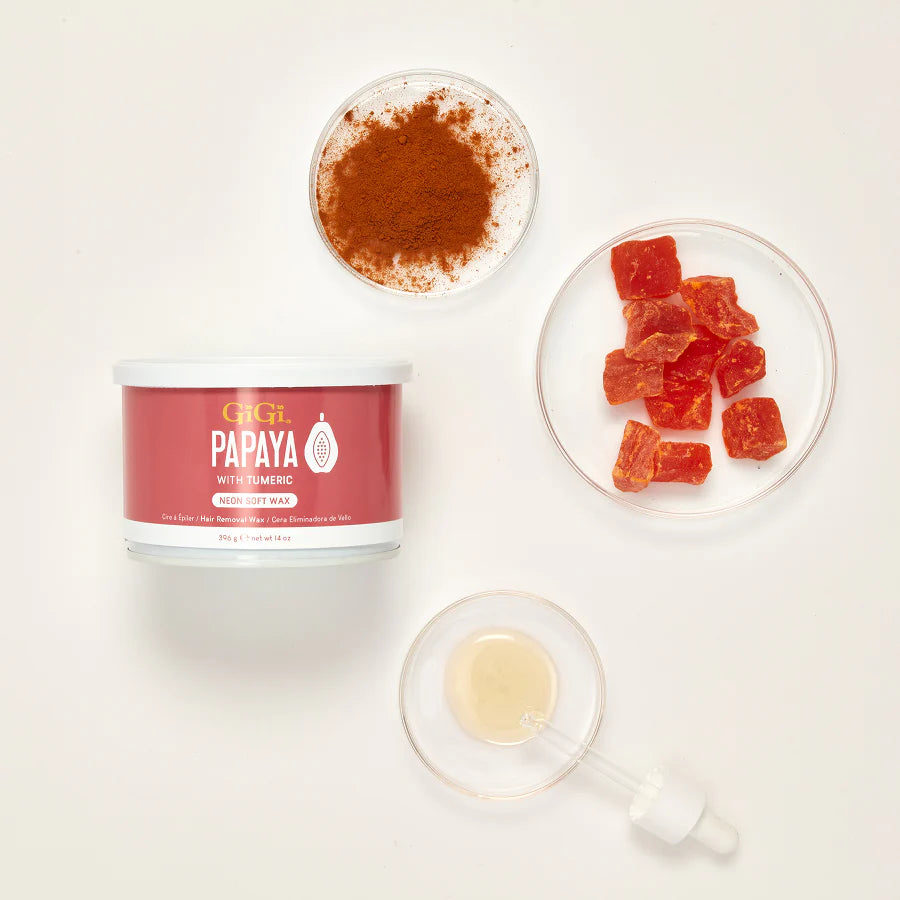 GiGi Neon Soft  Wax  - Papaya 14oz