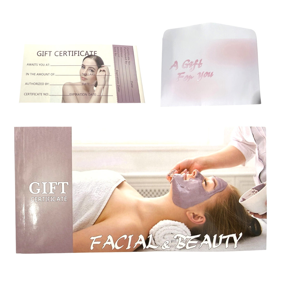 Gift Certificate with Envelopes - Facial &amp; Beauty (50 pages)