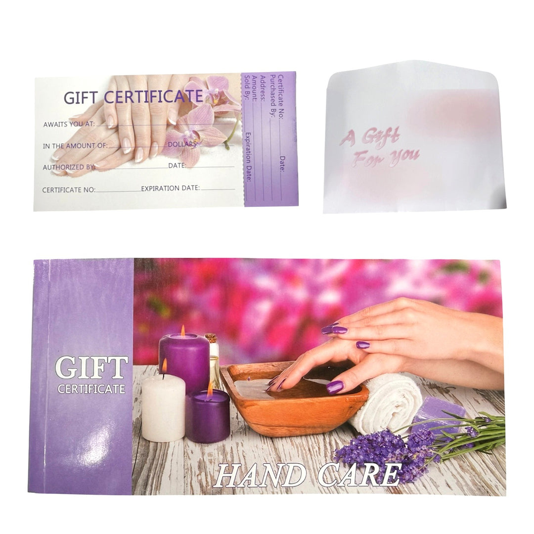 Gift Certificate with Envelopes - Hand Care (50 pages)