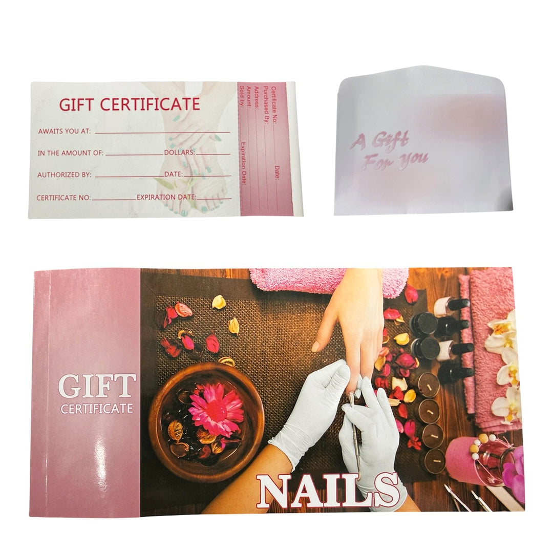 Gift Certificate with Envelopes - Nails (50 pages)