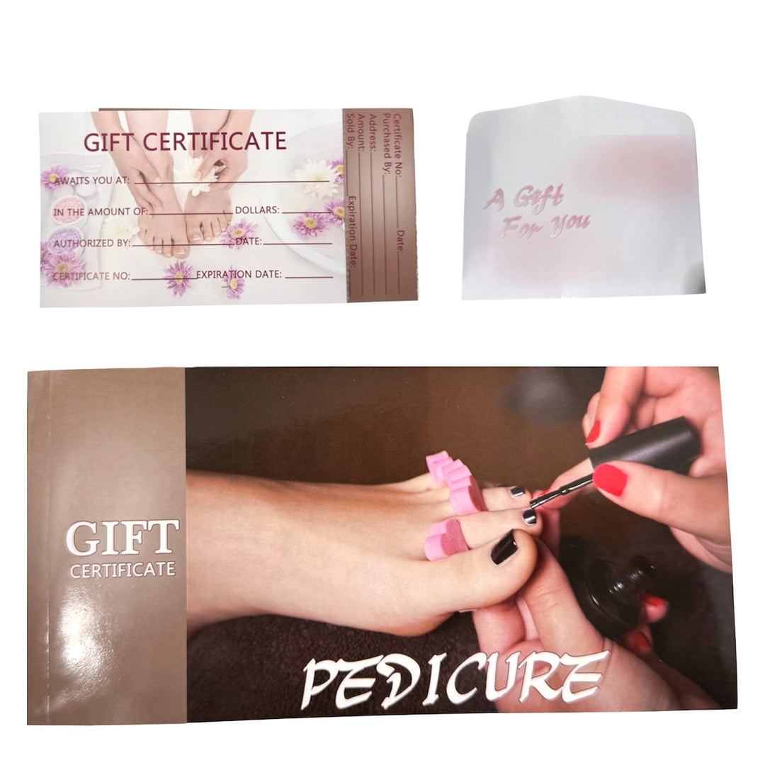 Gift Certificate with Envelopes - Pedicure (50 pages)