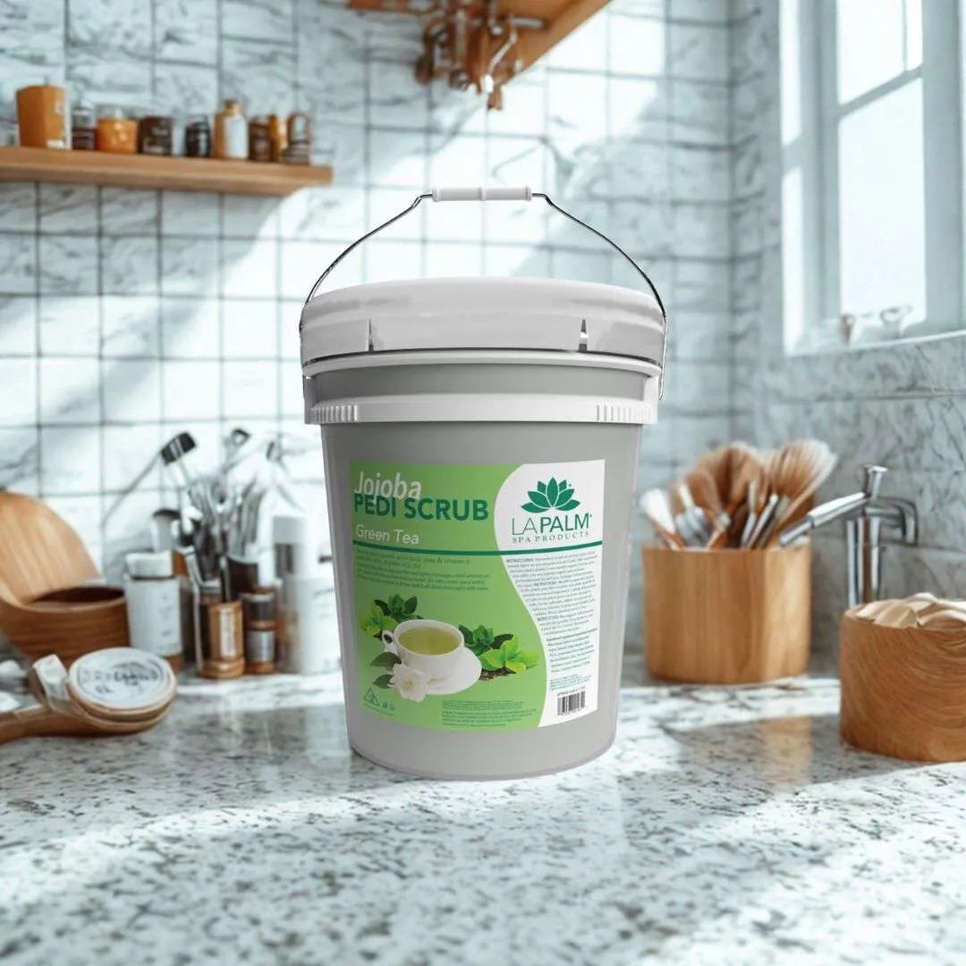 Jojoba Pedi-Gel Scrub Bucket (5 Gal) - Green Tea