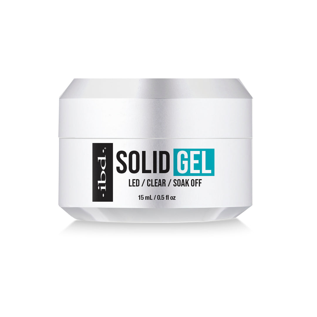 Ibd Soak Off LED Solid Gel Adhesive Clear 0.5 oz