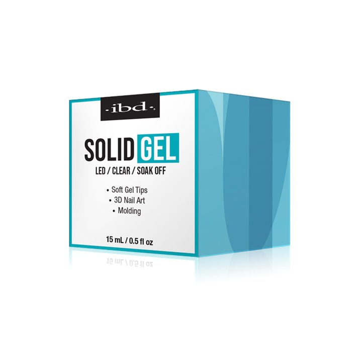 Ibd Soak Off LED Solid Gel Adhesive Clear 0.5 oz