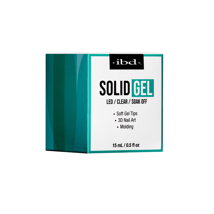 Ibd Soak Off LED Solid Gel Adhesive Clear 0.5 oz