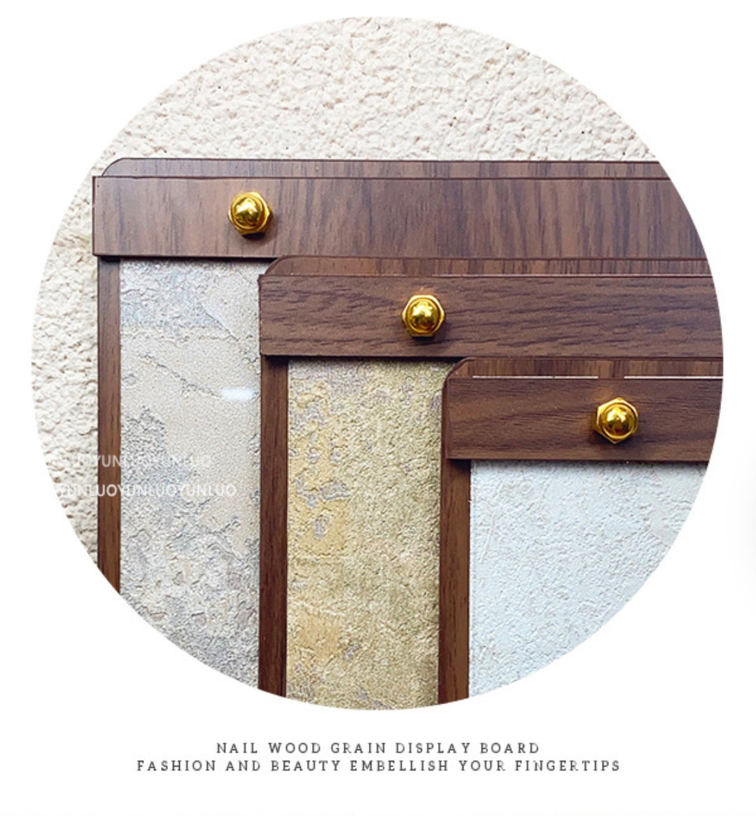 Wooden Nail Color Display Board With Stand