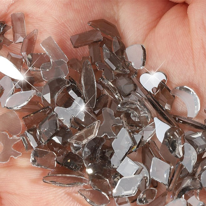 Irregular Shape Rhinestone - Black