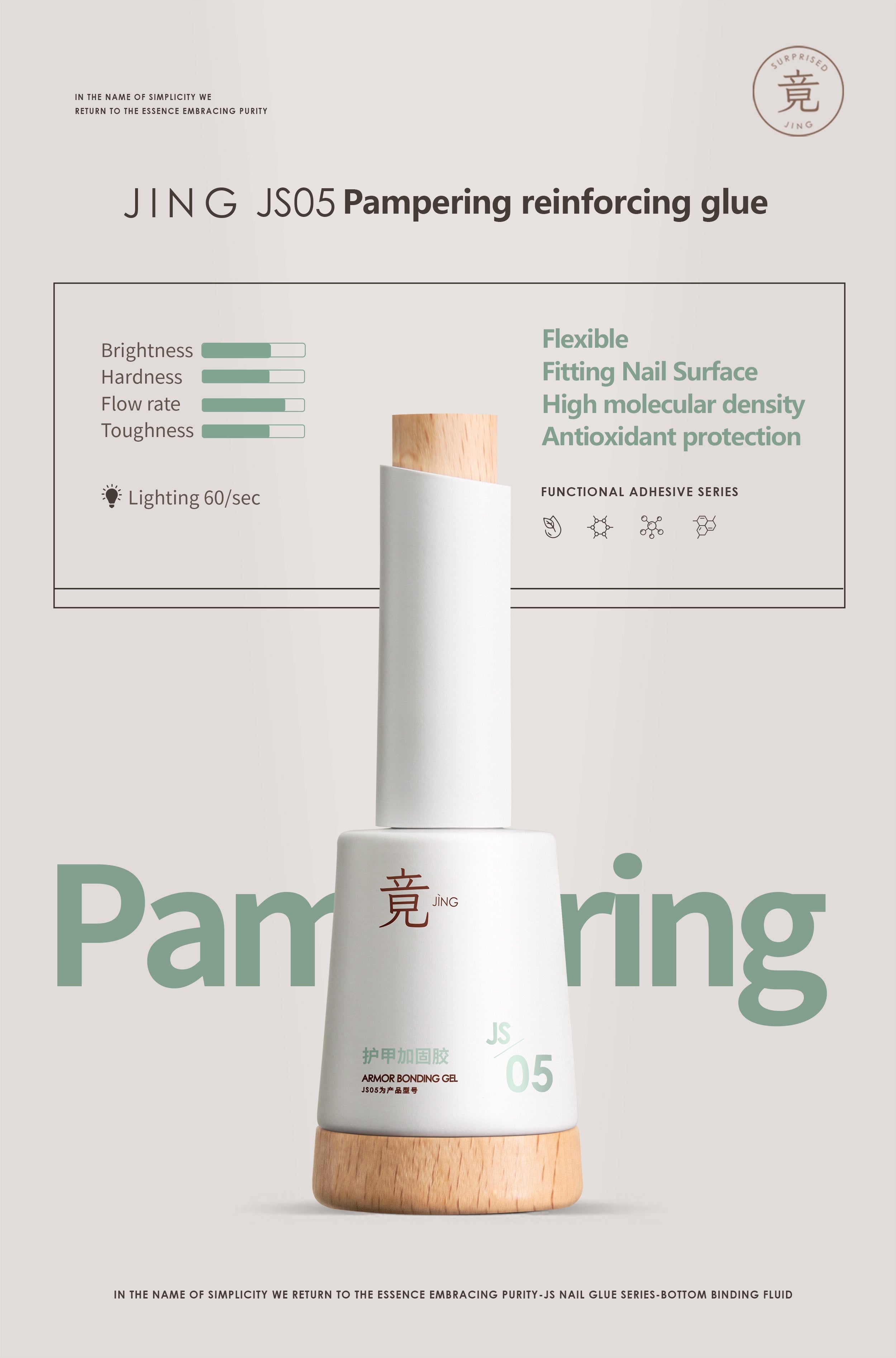 JING JS05 Overlay Builder Gel 16ml 护甲加固胶 – M1 Nail & Beauty Supply
