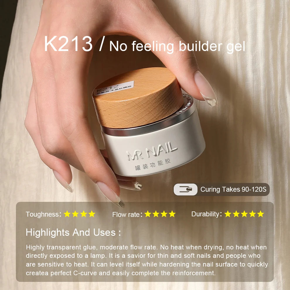 Mr Nail Jar No Feeling Buider Gel 无感建构胶 K213 30g