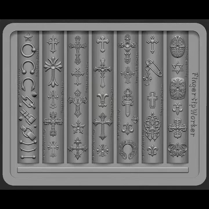 Kaniu Nail Art Charm Mold -  Cross (猪猪正版）