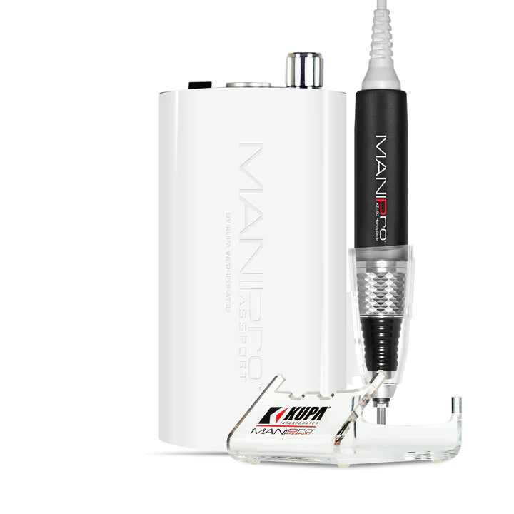 Kupa ManiPro E-File Passport Complete White with Companion - Nail Drill (E-File)