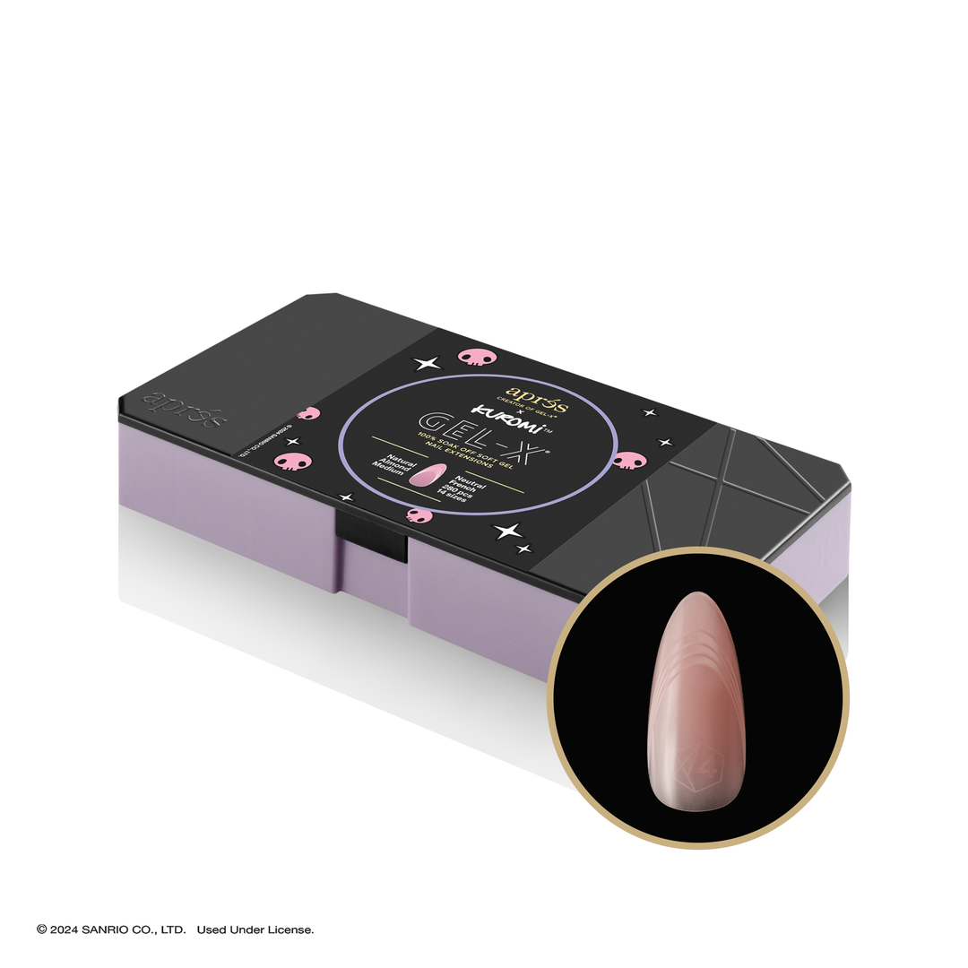 Hello Kitty® x Aprés Gel-X® 自然杏仁中号蝴蝶结镂空甲片盒 (280片, 14种尺寸)