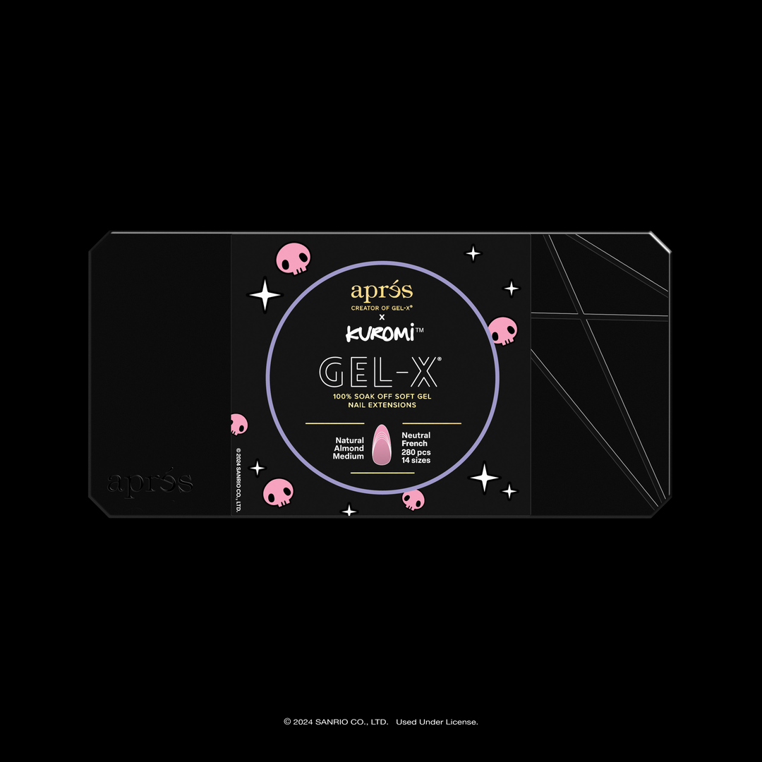 Hello Kitty® x Aprés Gel-X® 自然杏仁中号蝴蝶结镂空甲片盒 (280片, 14种尺寸)