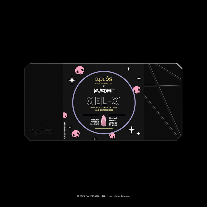 Hello Kitty® x Aprés Gel-X® 自然杏仁中号蝴蝶结镂空甲片盒 (280片, 14种尺寸)