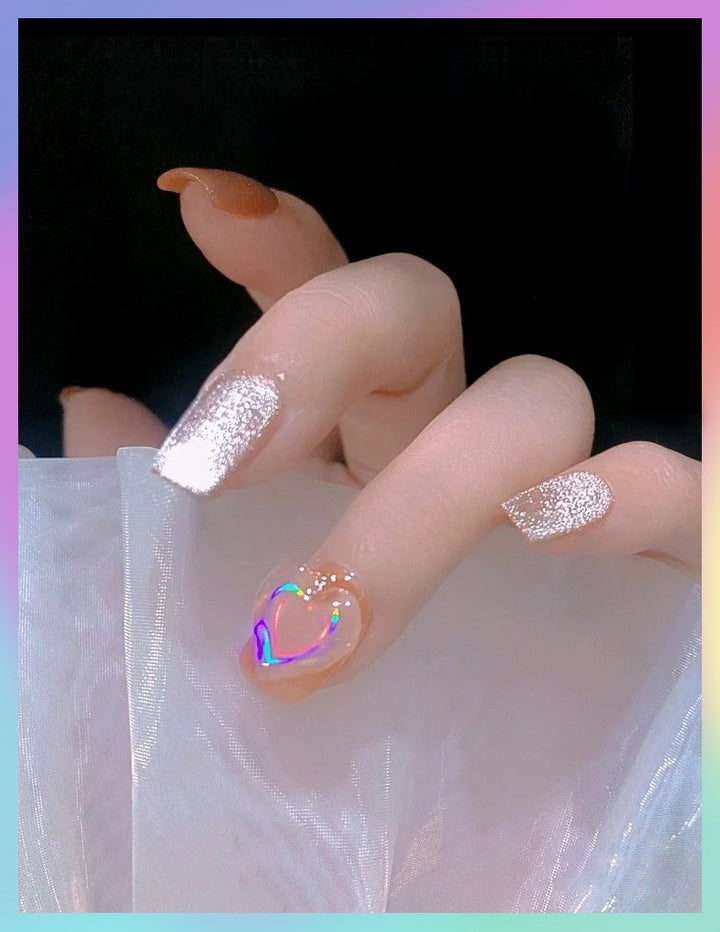 Laser Nail Sticker-Heart