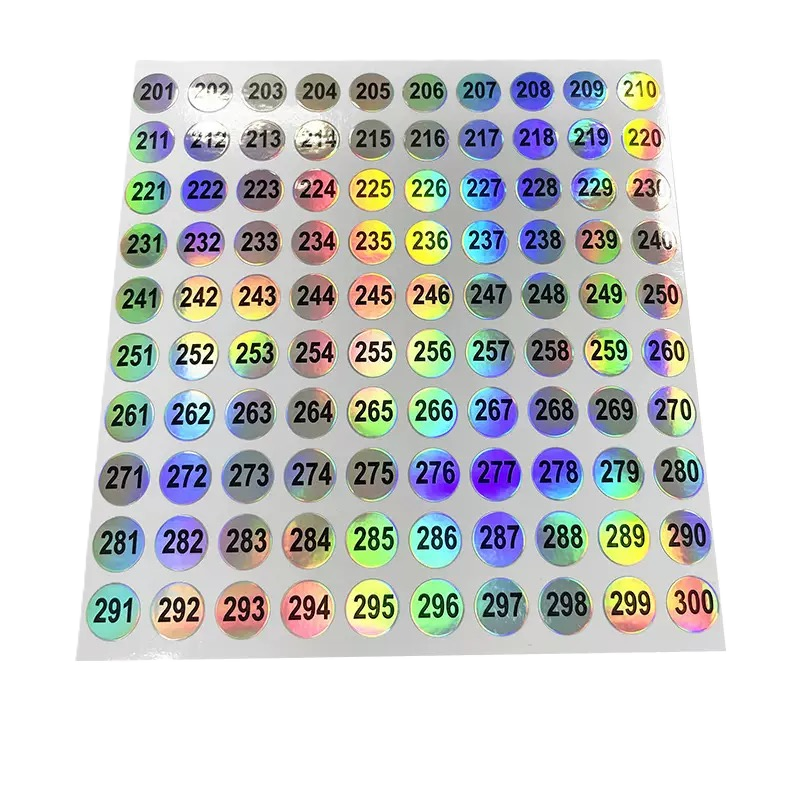 Laser Number Tag (1-300)