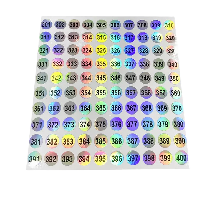 Laser Number Tag (1-600)