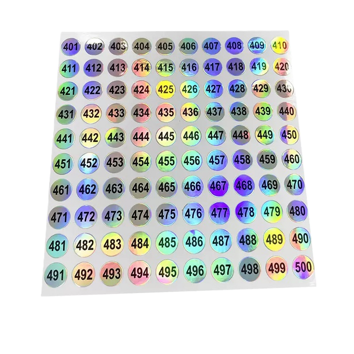 Laser Number Tag (1-600)