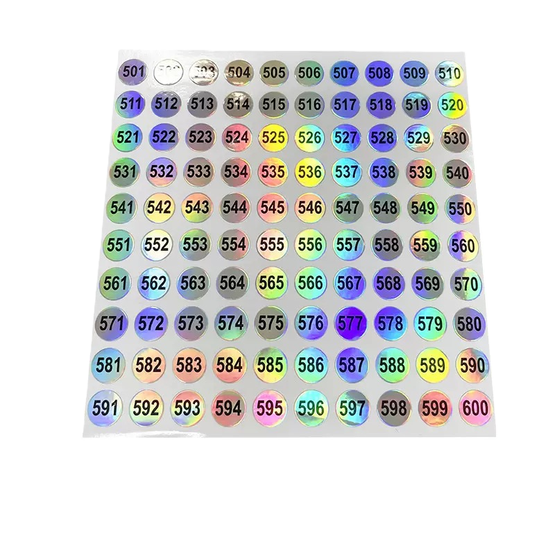 Laser Number Tag (1-600)