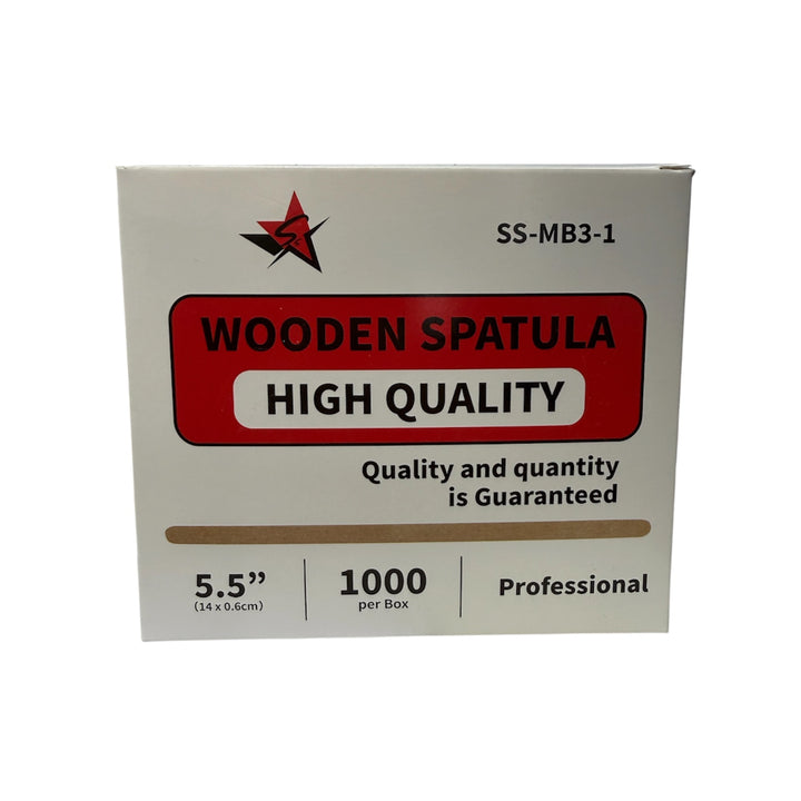 Silver Star MB3 wooden waxing spatulas 140 mm, box front