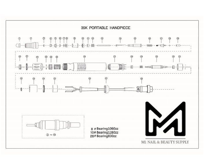 Medicool 35K Handpiece Parts