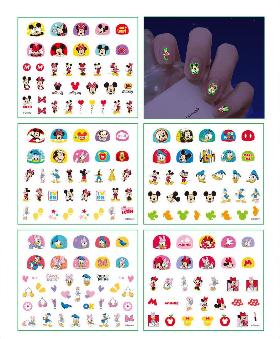 Disney Nail Stickers Luminous - Mickey Mouse