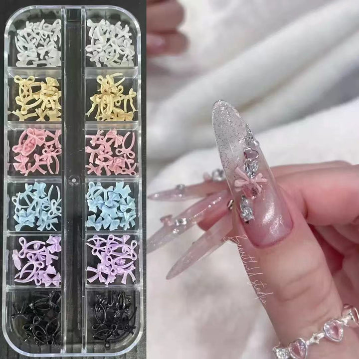 12 Grids BowTie Nail Charms