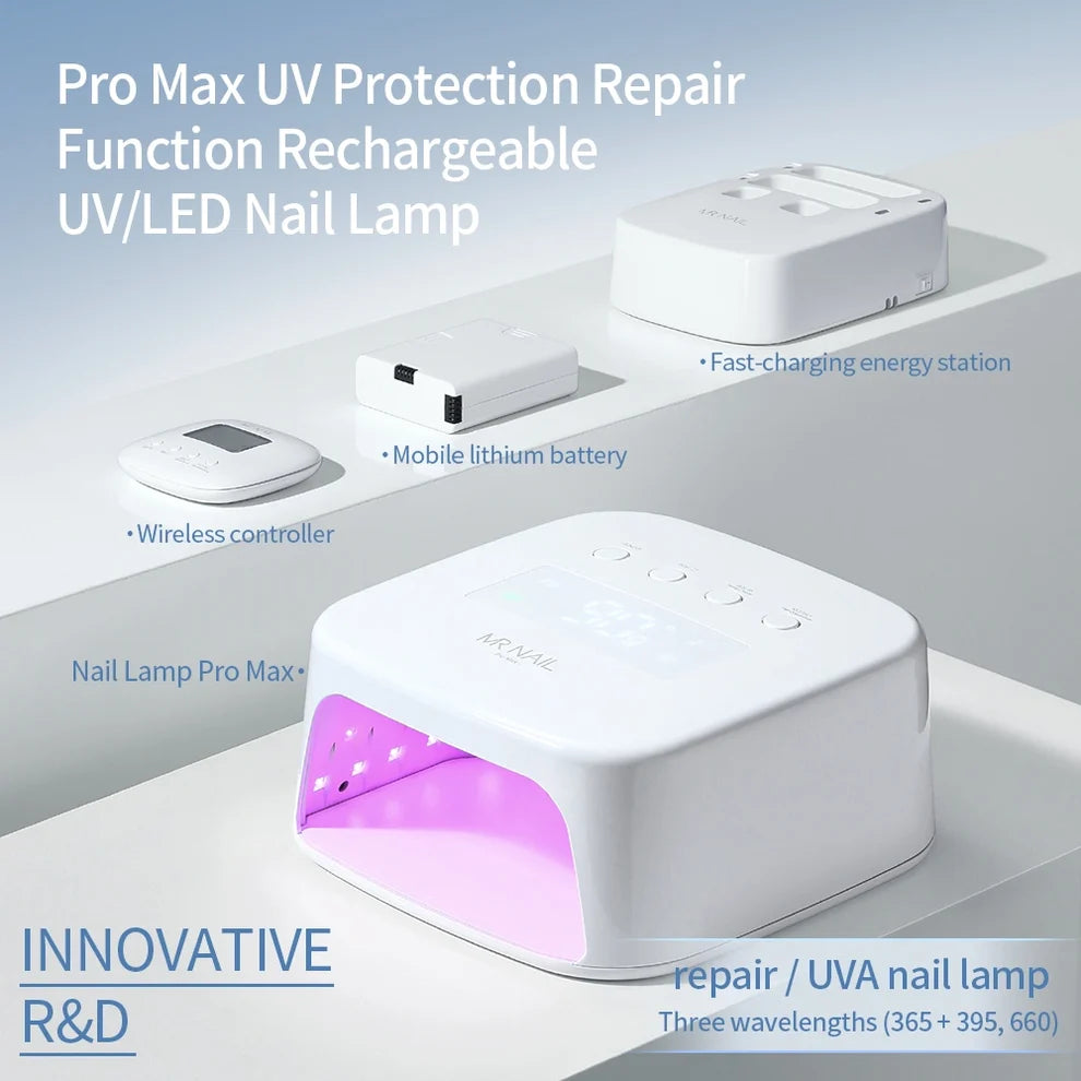 Mr Nail W215 Pro Max Nail Lamp Full Set ( Lamp+Battery+Station+Remote)