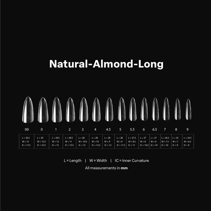 Đầu móng GEL-X® Natural Almond dài - Hộp mini (280 chiếc)