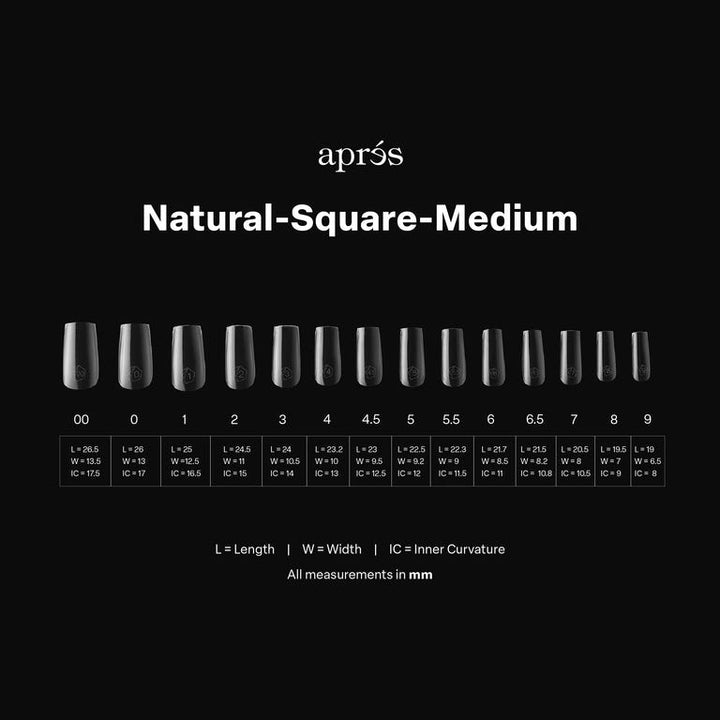GEL-X® Natural Square Medium Box of Tips - Pro (600pcs)